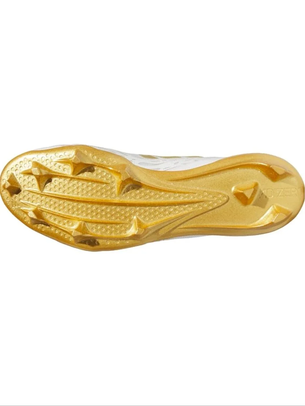 adidas Gold & White Adizero Electric Football Cleats Size 10.5